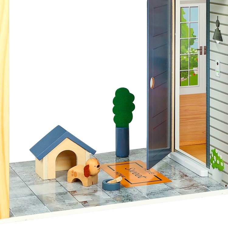 Деревянный кукольный домик &laquo;Мэделин Авенью&raquo; с мебелью 28 предметов (PD320-08)