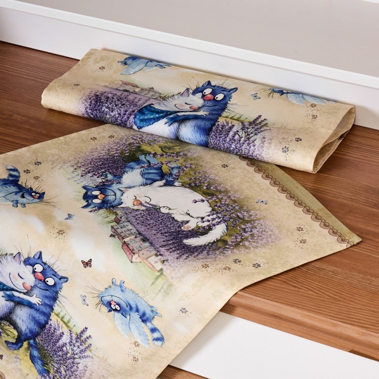 Набор полотенец из 2х шт "синие коты. лаванда",40х60см, 100% хлопок,твил, беж Lefard (850-718-62)