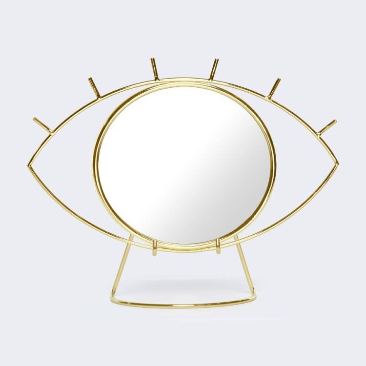 Зеркало настольное cyclops, золотое (62656)