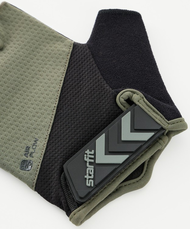 Перчатки для фитнеса Starfit WG-204, черный/хаки (2119246) Перчатки для фитнеса Starfit WG-204, черный/хаки (2119246)