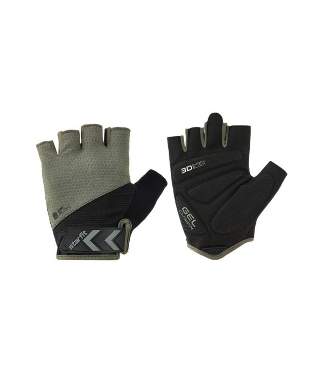 Перчатки для фитнеса STARFIT WG-204, черный/хаки (2119247)