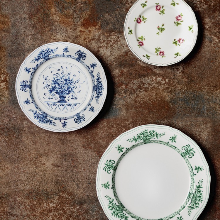 Тарелка LANT032VD003265, 26.5, фарфор, white, green, LE COQ