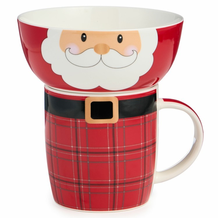 Набор посуды lefard "санта" 2 пр. (кружка 355 мл, салатник 12,5 см) Lefard (580-100)