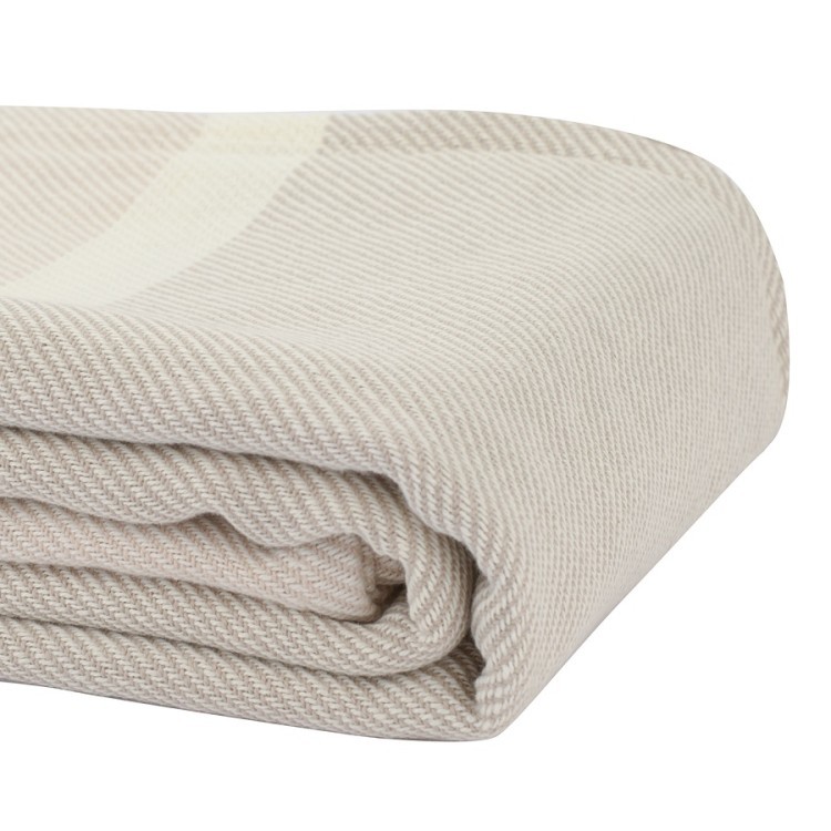 Покрывало базовое бежевого цвета из коллекции ethnic, 180х250 см (72572)