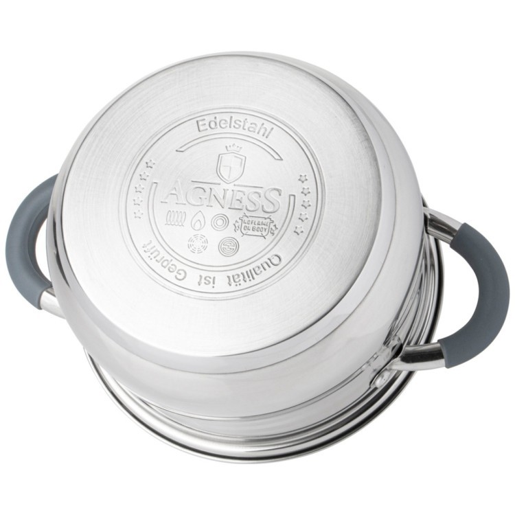 Кастрюля agness со стекл. крышкой серия classic 2,6 л. 18*11,5 см Agness (937-431)
