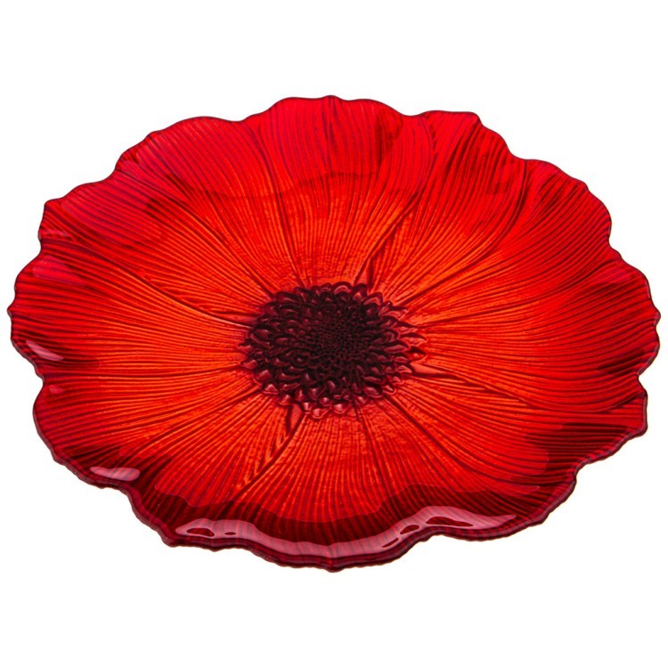 Тарелка "мак" 21cm без упаковки  (мал 8шт) АКСАМ (339-187)