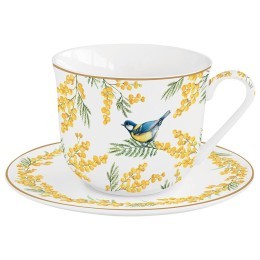 Чашка с блюдцем mimosa, 370 мл (80357)