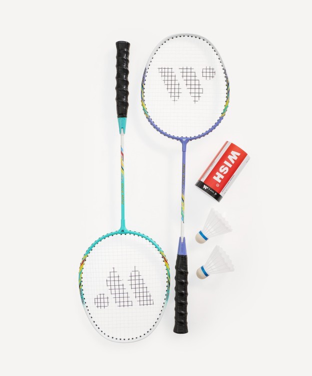 Набор для бадминтона WISH Firestar 780, 2 ракетки, 2 волана, голубой/фиолетовый (1585200)