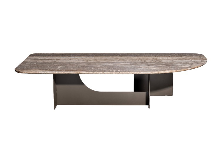 Стол журнальный Арка (Arco) травертин 135*70*30см (TT-00016014)