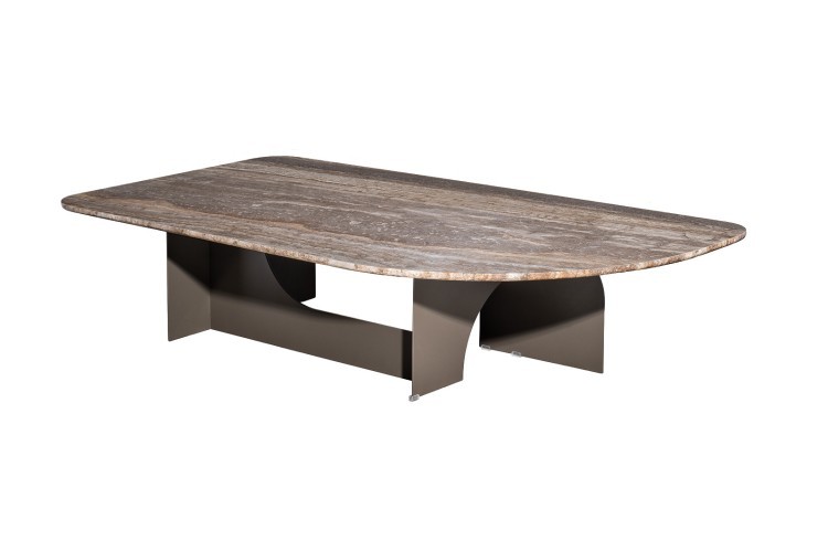 Стол журнальный Арка (Arco) травертин 135*70*30см (TT-00016014)