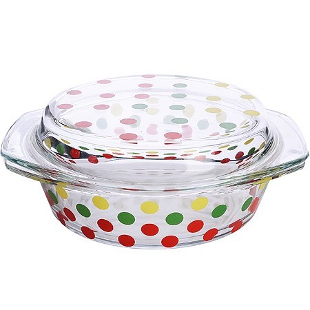 Кастрюля стекло 1,5л с крышкойLR (31037)