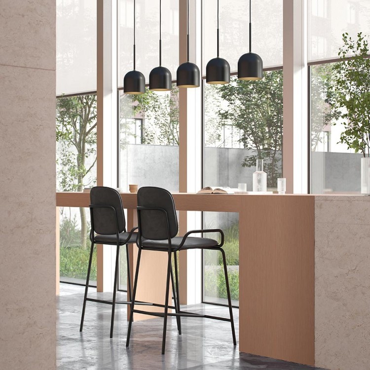 Стул барный ror, 2 frame, велюр, черный/черный (75298) Стул барный ror, 2 frame, велюр, черный/черный (75298)