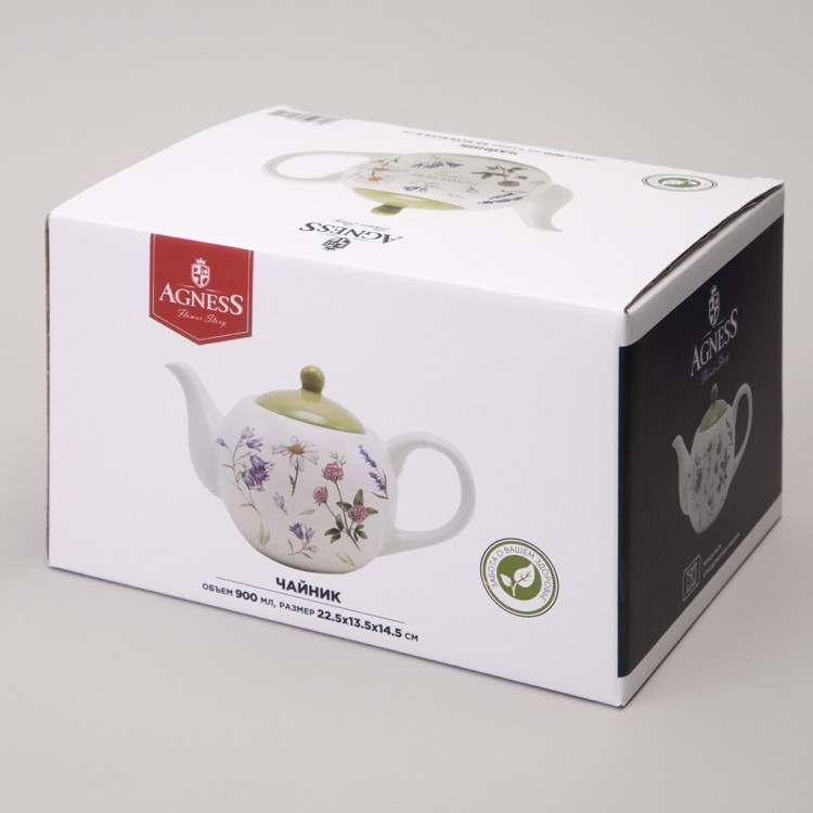 Чайник agness "flower story" 22,5*13*14,5 см 900 мл Agness (358-2174) Чайник agness "flower story" 22,5*13*14,5 см 900 мл Agness (358-2174)