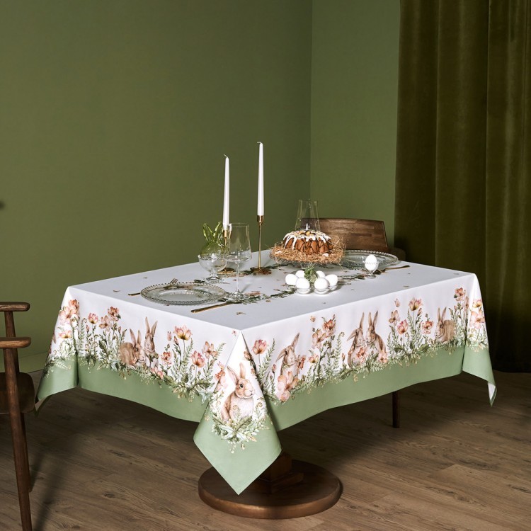 Скатерть"sense" 140х180см,зеленый ,100%хлопок, твил с пропиткой Lefard (850-753-2)