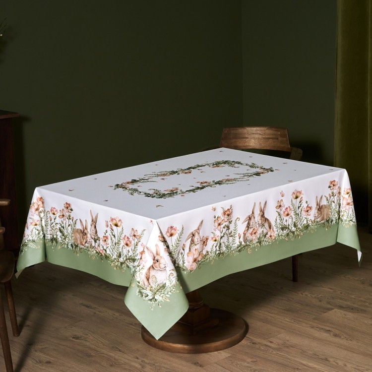 Скатерть"sense" 140х180см,зеленый ,100%хлопок, твил с пропиткой Lefard (850-753-2)