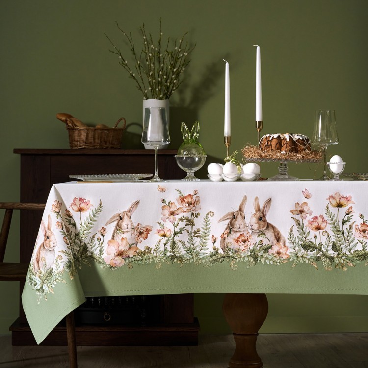 Скатерть"sense" 140х180см,зеленый ,100%хлопок, твил с пропиткой Lefard (850-753-2)