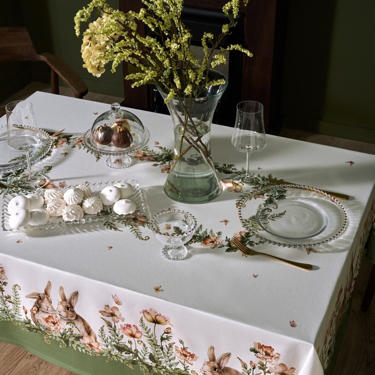 Скатерть"sense" 140х180см,зеленый ,100%хлопок, твил с пропиткой Lefard (850-753-2)