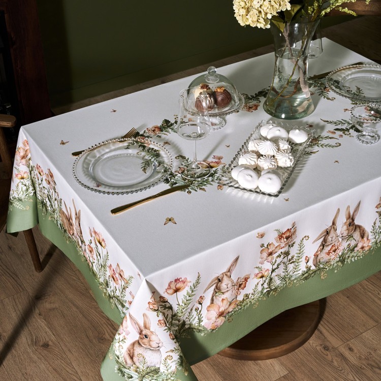 Скатерть"sense" 140х180см,зеленый ,100%хлопок, твил с пропиткой Lefard (850-753-2)