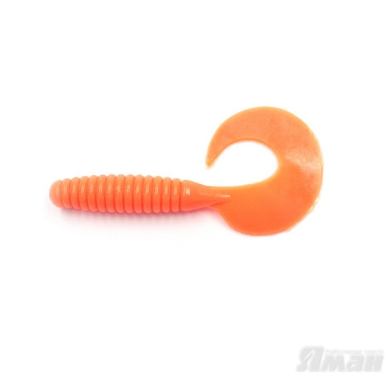 Твистер Yaman Spiral, 6", цвет 03 - Carrot gold flake, 4 шт Y-S6-03 (70635)