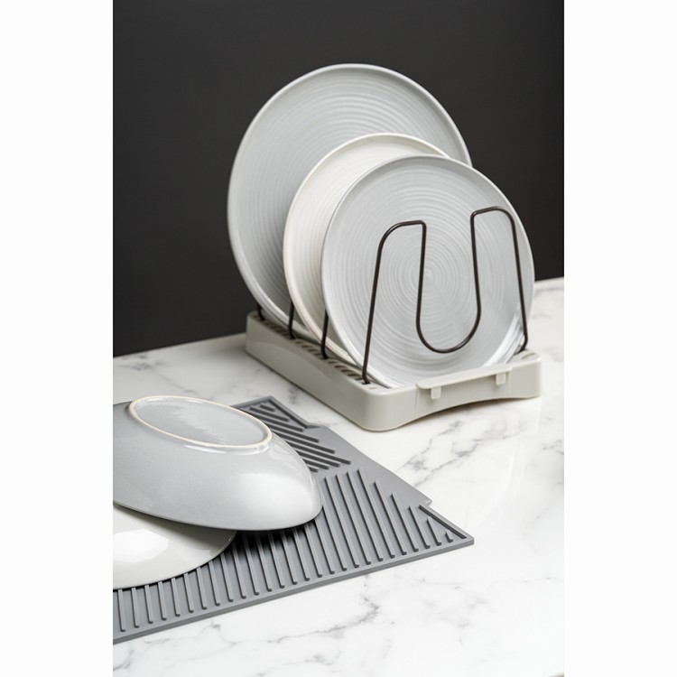 Набор обеденных тарелок in the village, D28 см, серые, 2 шт. (74067)