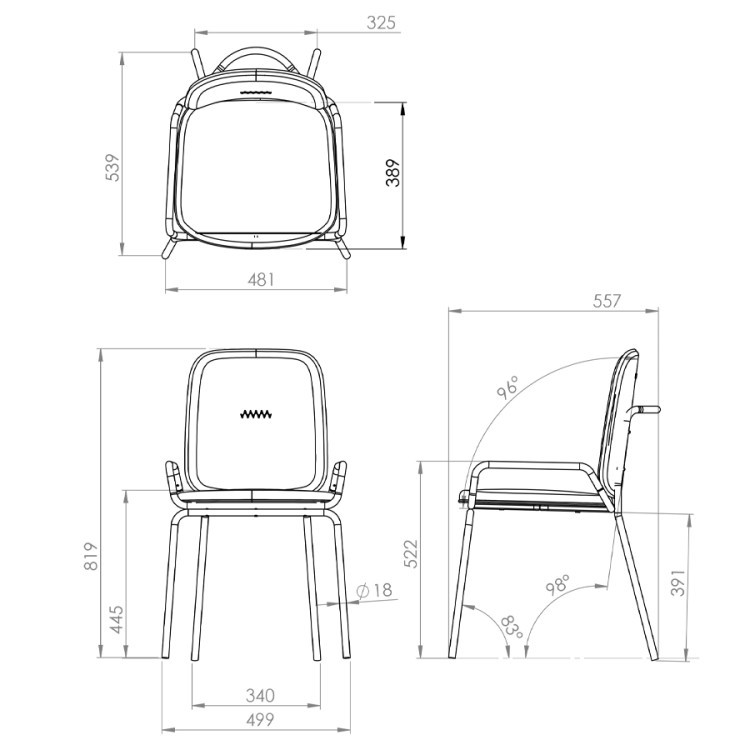 Стул ror, double frame, велюр, черный/розовый (74431) Стул ror, double frame, велюр, черный/розовый (74431)