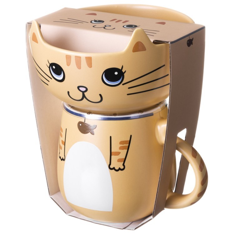 Набор для завтрака lefard "cat", 2 пр.: салатник 500мл, кружка 450мл Lefard (260-1083)