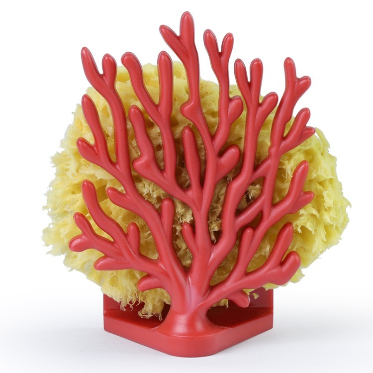 Держатель для мочалок coral sponge, красный (68788)