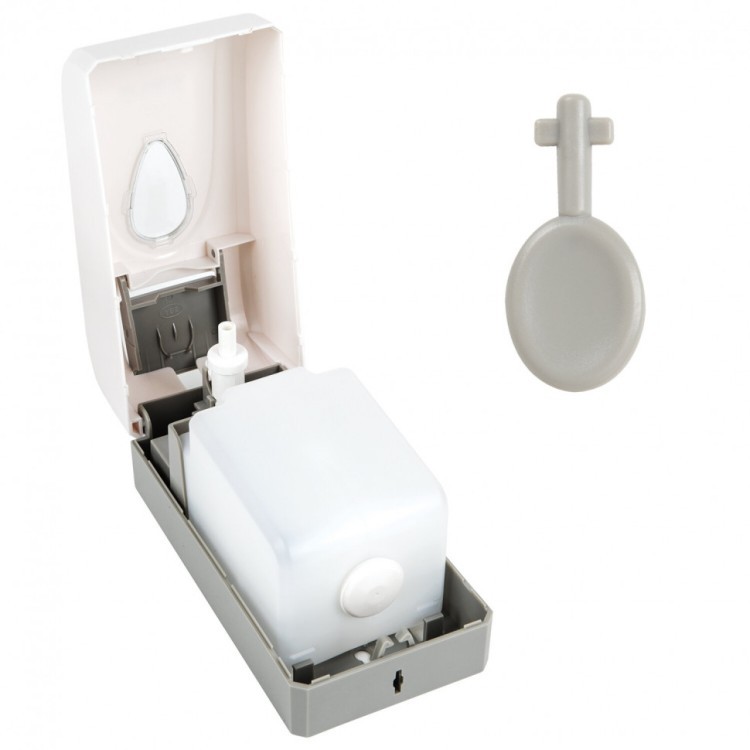 Дозатор для жидкого мыла Laima Professional ECONOMY наливной 1 л ABS-пластик белый 607321 (1) (90230)