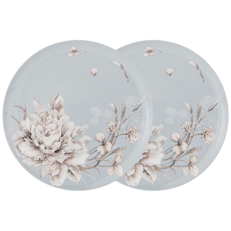 Набор из 2 тарелок обеденных lefard "white flower" 25,5 см голубой Lefard (415-2131)