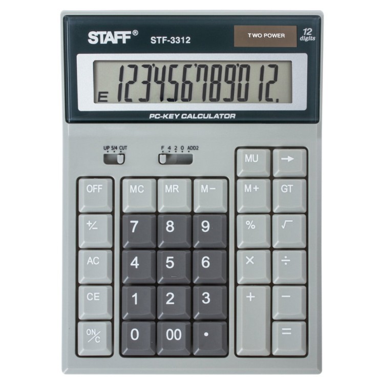 Калькулятор настольный Staff STF-3312 12 разрядов 250290 (64907)