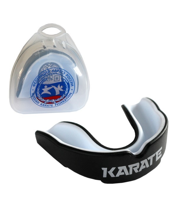 Капа детская Karate MGX-003 kr blk, с футляром, черный/белый (1373513)