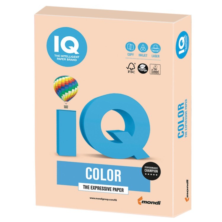 Бумага цветная для принтера IQ Color А4, 160 г/м2, 250 листов, темно-кремовая, SA24 (65416)
