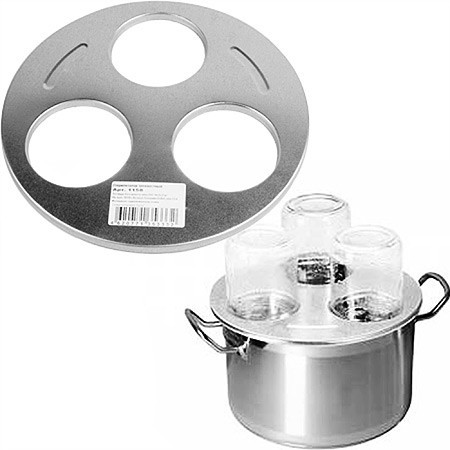 Стерилизатор для банок 3х местный 26см (1158)