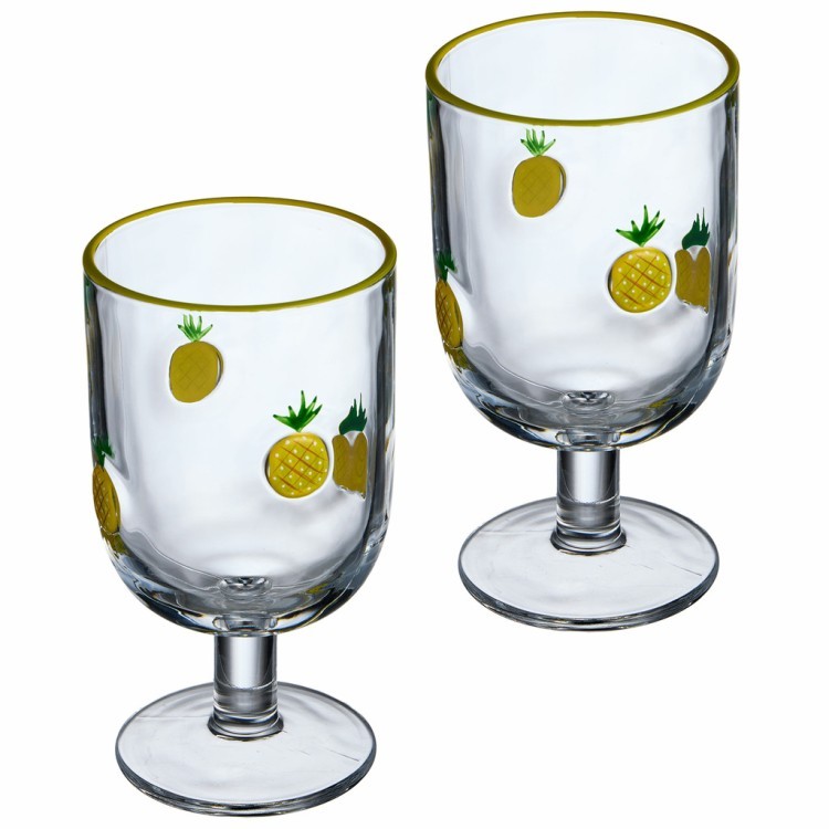 Набор бокалов для вина "fruity pineapple" из 2 шт. 350 мл Lefard (685-137)