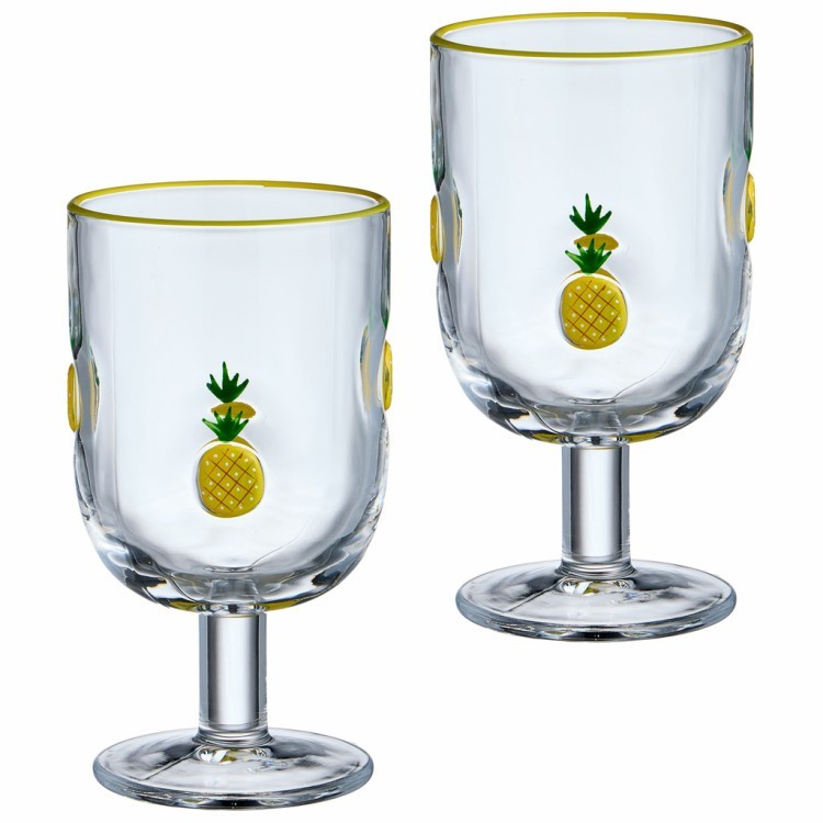 Набор бокалов для вина "fruity pineapple" из 2 шт. 350 мл Lefard (685-137)