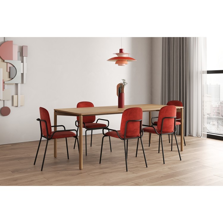 Стул ror, double frame, велюр, черный/темно-красный (74433) Стул ror, double frame, велюр, черный/темно-красный (74433)