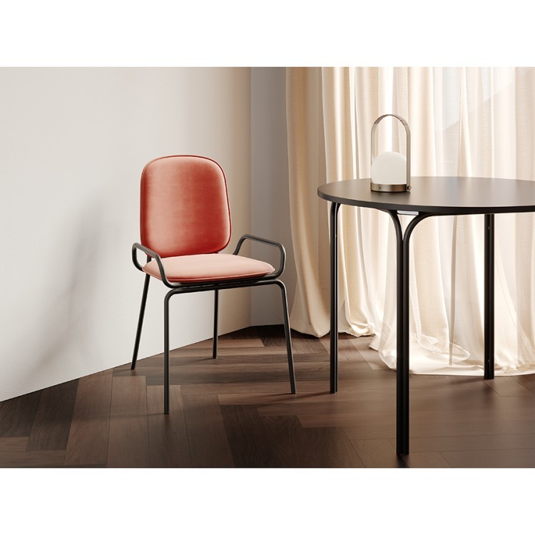 Стул ror, double frame, велюр, черный/темно-красный (74433) Стул ror, double frame, велюр, черный/темно-красный (74433)