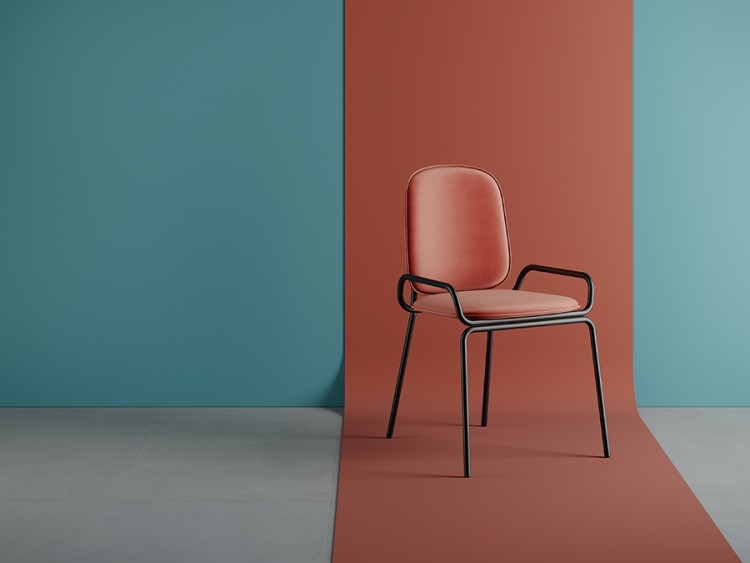 Стул ror, double frame, велюр, черный/темно-красный (74433) Стул ror, double frame, велюр, черный/темно-красный (74433)