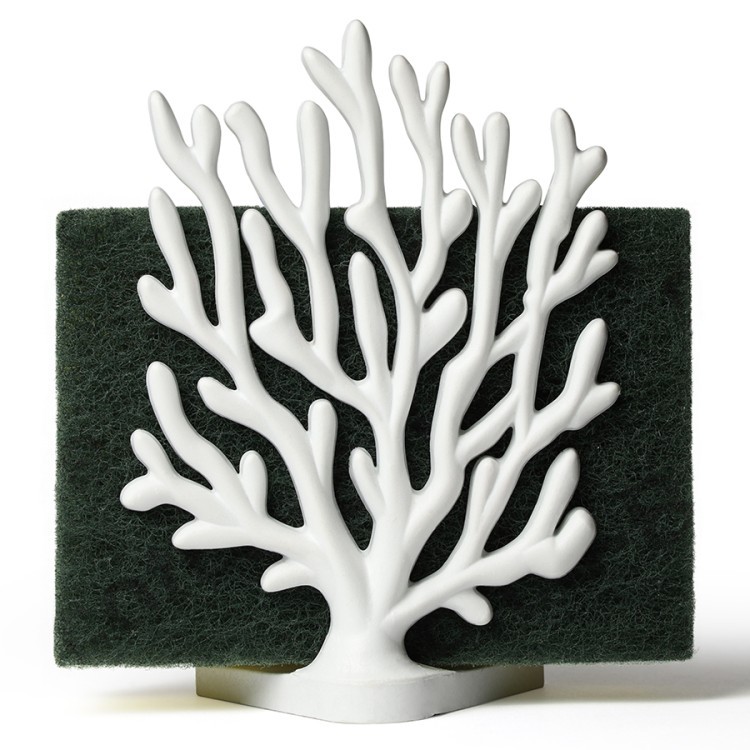 Держатель для мочалок coral sponge, белый (68787)