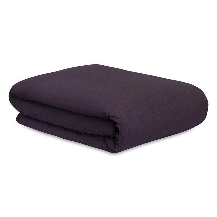 Комплект постельного белья из стираного перкаля сливового цвета из коллекции essential, 200х220 см (77734)