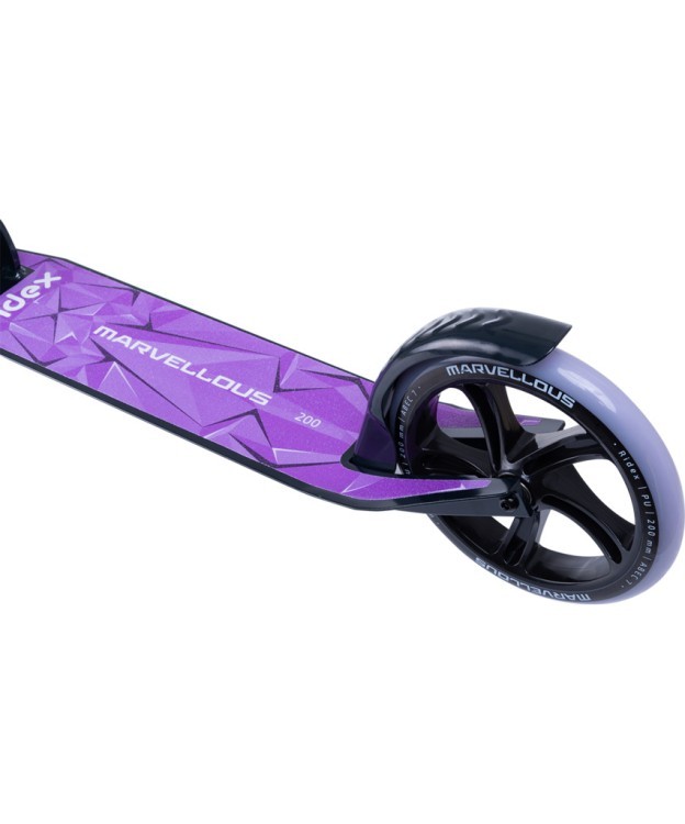 Самокат 2-колесный Marvellous 200 мм, черный/фиолетовый (2022808)