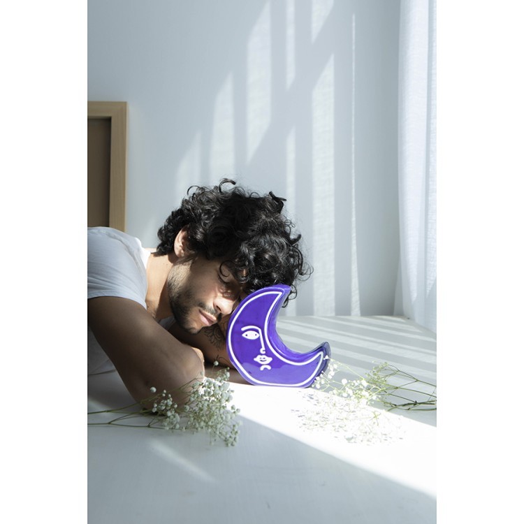 Ваза для цветов moon, 18 см, синяя (75718)