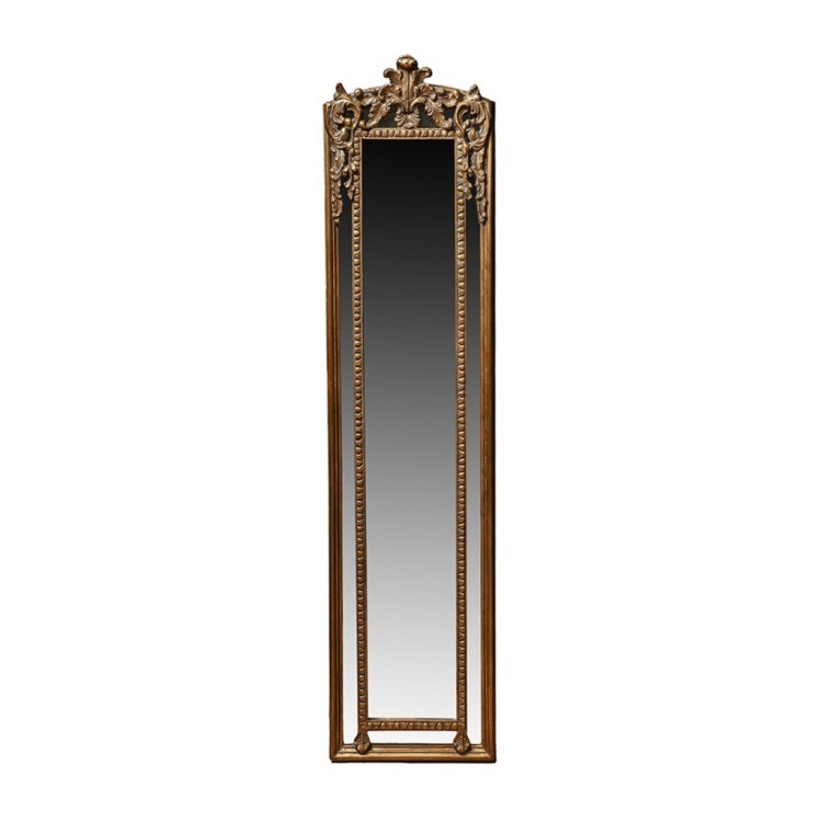 Зеркало MirrorMR16, Массив дерева, brass/brown, ROOMERS FURNITURE