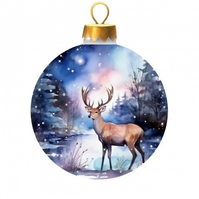 Новогодний шар Лесные мечты с кристаллами Swarovski (2595)