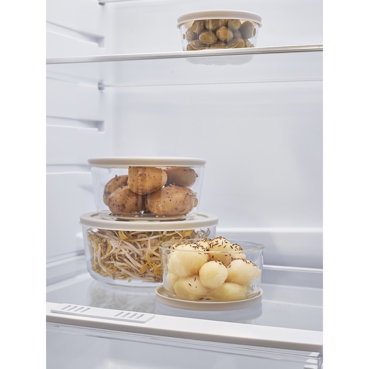 Набор контейнеров для запекания и хранения круглые с крышками, серые, 4 шт. (77588)