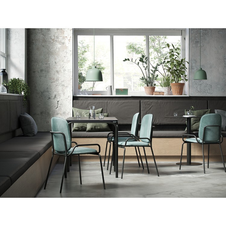 Стул ror, 2 frame, велюр, черный/зеленый (74430)