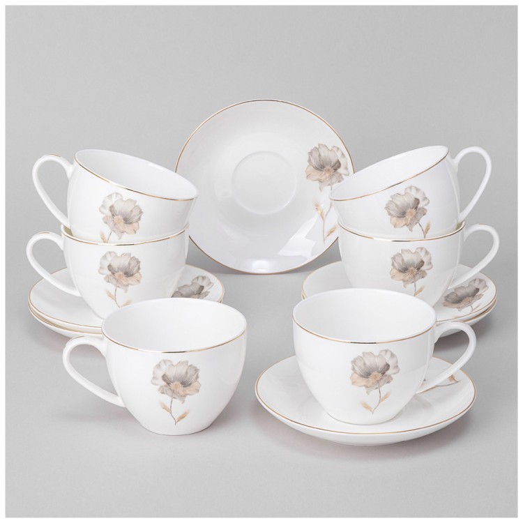 Чайный набор lefard "inspiration" золотой цветок на 6 пер. 12 пр. 260 мл Lefard (422-124)