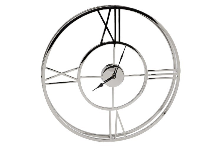Часы настенные круглые металл. цвет хром d40см (TT-00005607)