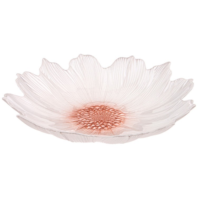 Блюдо "белый цветок" 30cm без упаковки  (мал 4шт) АКСАМ (339-189)