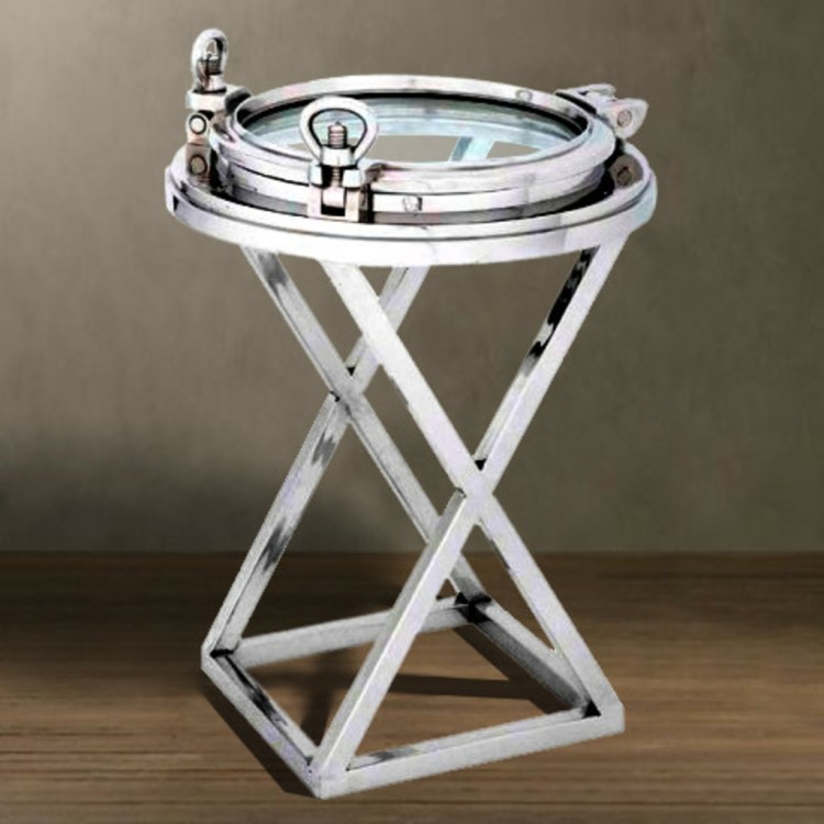 Стол Индуранс 106603(SMFL06603), 58, металл, стекло, chrom/clear, RESTORATION HARDWARE Стол Индуранс 106603(SMFL06603), 58, металл, стекло, chrom/clear, RESTORATION HARDWARE